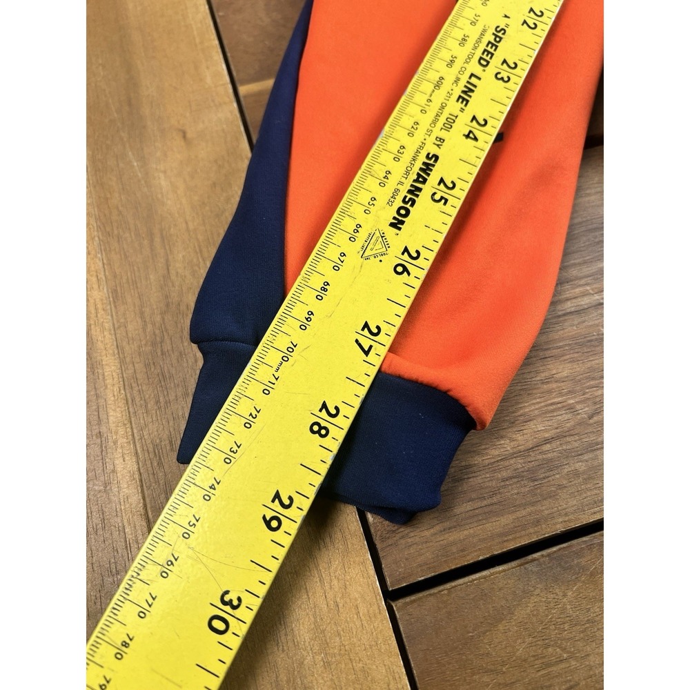 Le Col Men's Sport Winter Jacket Orange Navy Cycling Full Zip Made in Italy S - Picture 7 of 7